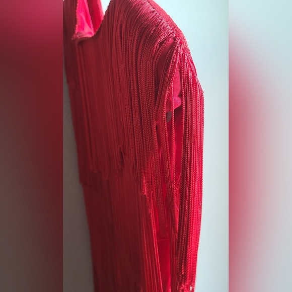 VINTAGE Lew Magram - Women's 80s Flapper Go-Go Tiered Party Medium - Picture 7 of 9